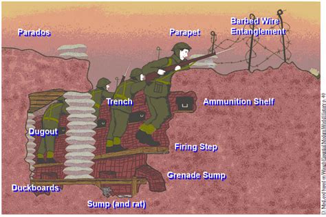 Diagram Of Trench Warfare