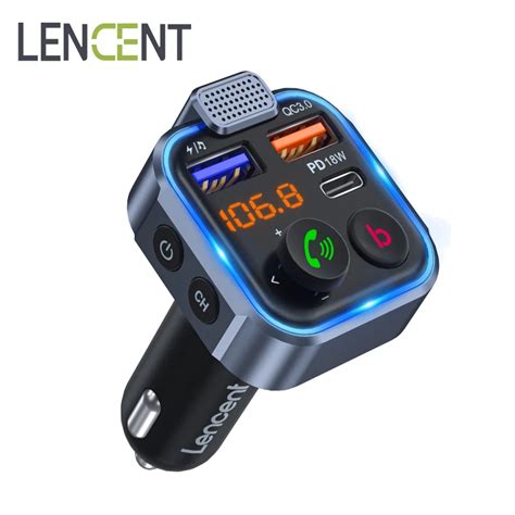 Lencent Fm Transmitter Wireless Bluetooth Handsfree Car Kit Audio