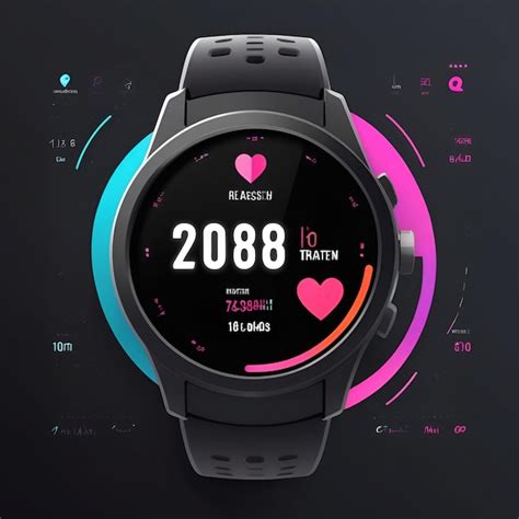 Smartwatch Fitness App Clean Mockup With Steps Heart Rate Calories