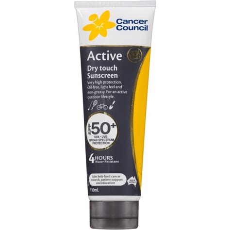 Buy Cancer Council Active Sunscreen Spf 50 110ml Online Pharmacy Direct