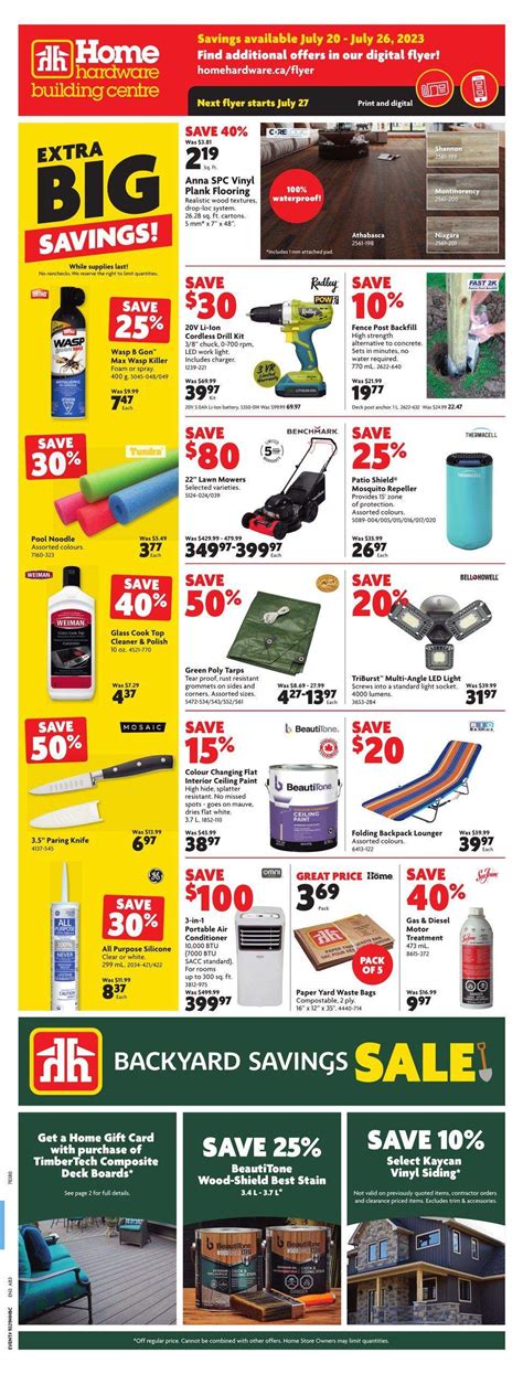 Home Hardware Building Centre Ab Flyer July To