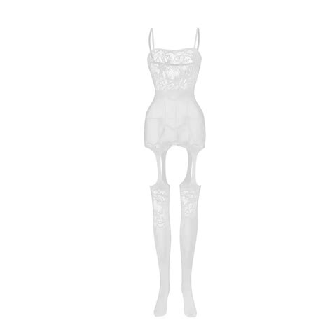 Buy Babydoll Lace Bodystocking Women S Lace Stockings Erotic Lingerie Clothless Sleepwear