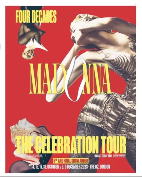 Madonna The Celebration Tour Full Page Newspaper Advert Poster