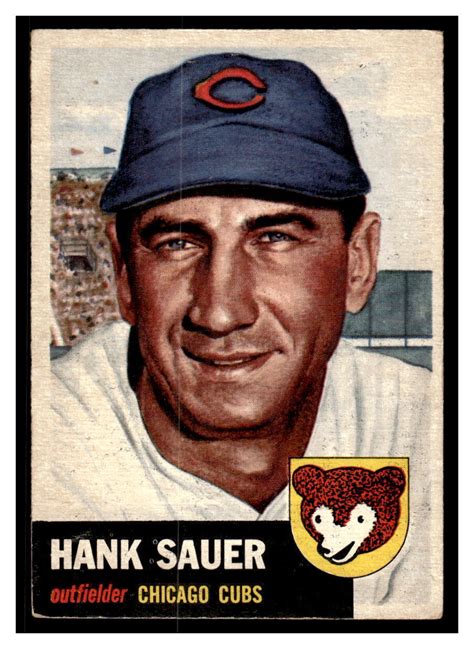 1953 Topps Hank Sauer 111 Chicago Cubs EBay