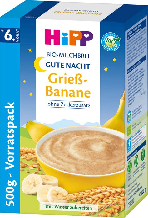 Hipp Bio Milchbrei Gute Nacht Grie Banane Ab Monat Kg