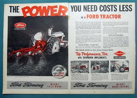 1950s Classic Ford Tractor Advertisement