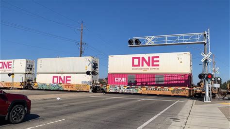 UP 5426 Z Train Intermodal With Mid Rear DPUs South E Morada Ln