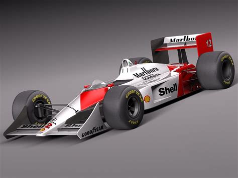 McLaren Honda Mp4 4 Ayrton Senna F1 3D Model 129 C4d Fbx Lwo Obj