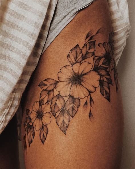 Side Thigh Tattoos For Women