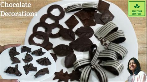 How To Make Easy Chocolate Decorations For Cakechocolate Garnishing In