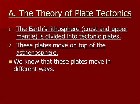 The Theory Of Plate Tectonics Ppt Download