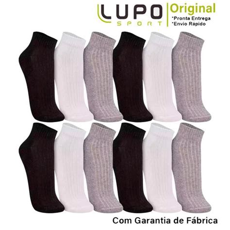 Kit 12 Pares Meia Algodão Unisex Cano Curto Trifil T08004 Meia