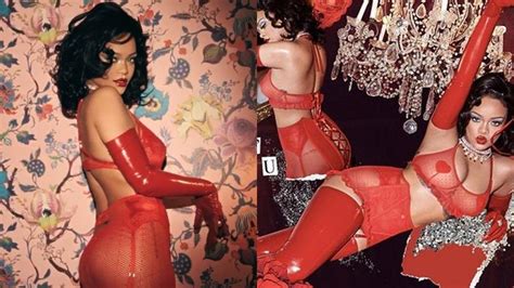 Rihanna Posa Lingerie Transparente De Sua Marca