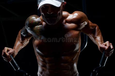 Athletic Man Naked Torso Doing Push Ups Stock Photos Free Royalty
