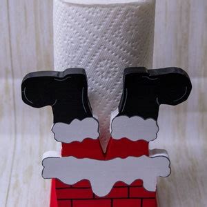 Christmas Paper Towel Holder Holiday Kitchen Decor Standing Etsy