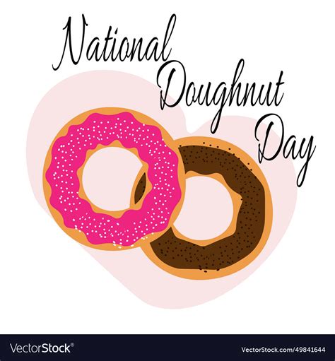 National Doughnut Day Idea For Poster Banner Vector Image