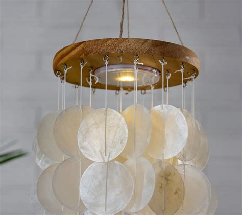 As Is Barbara King Illuminated Capiz Shell Windchime Qvc