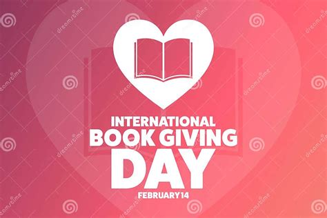 International Book Giving Day February 14 Holiday Concept Stock