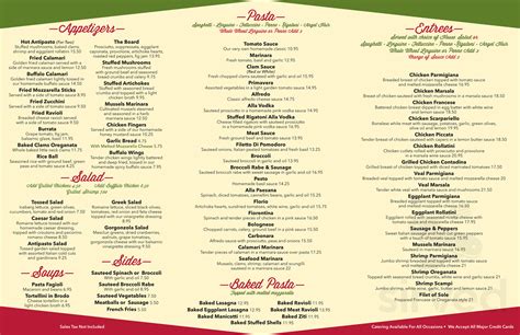 Two Brothers Pizza And Pasta Restaurant Menu In Levittown New York Usa