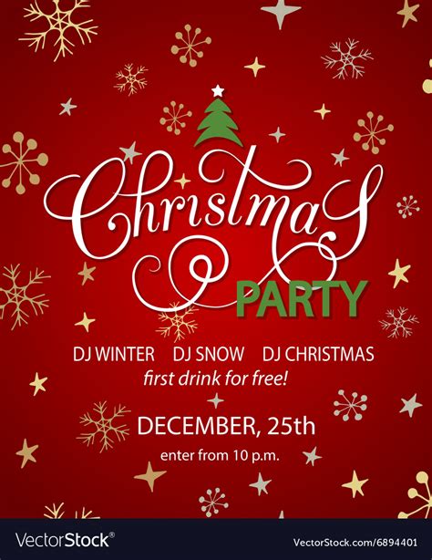 Christmas Party Background Design Template Vector Image