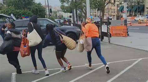 San Francisco Shoplifting Women Caught On Video Allegedly Bolting From