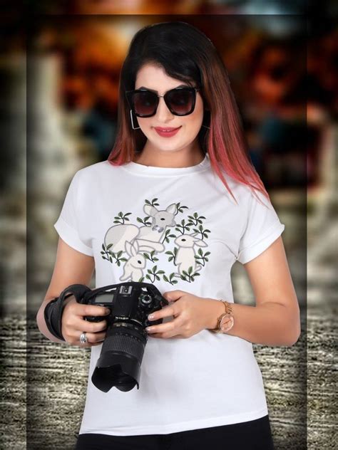 Half Sleeve Round Stylish Women Fancy T Shirt Size Free Size At Rs