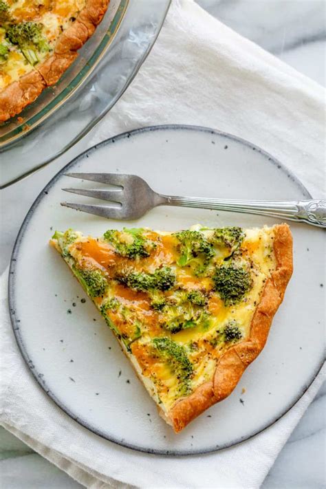 Broccoli and Cheese Quiche {With Pie Crust} - Feel Good Foodie