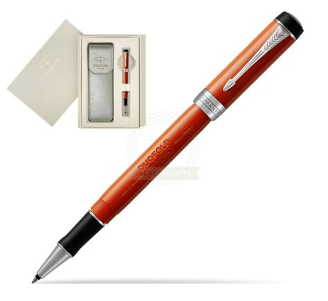 Parker Duofold Classic Big Red Vintage CT Rollerball Pen In Parker Gift