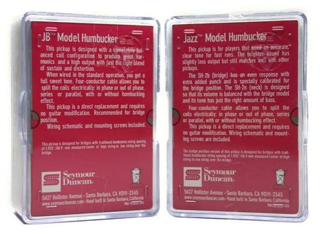 100 Original Seymour Duncan Hot Rodded Humbucker Pickup Set JB SH 4 Jazz SH 2n Zebra NEW