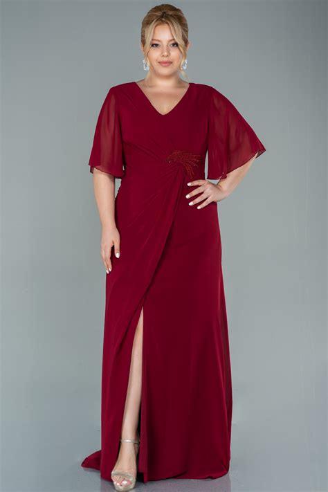 Long Chiffon Plus Size Evening Dress Abu2577