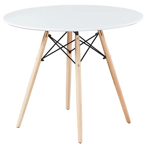 Mesa De Jantar Redonda Eiffel Charles Eames F03 100 Cm Branco Lyam