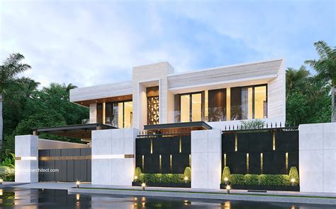 Desain Tampak Depan Dengan Pagar Rumah Modern 2 Lantai Ibu Senja Di