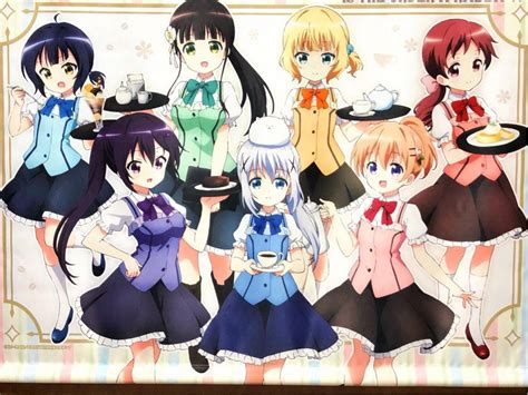 ご注文はうさぎですか Cafeタイム 描き下ろしb2タペストリー Animejapan 2019 チノ ココア リゼ シャロ 千夜 美少女