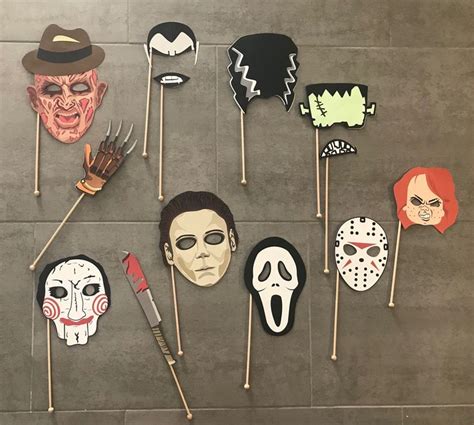 Halloween Photo Booth Props Halloween Horror Movies Photo Props