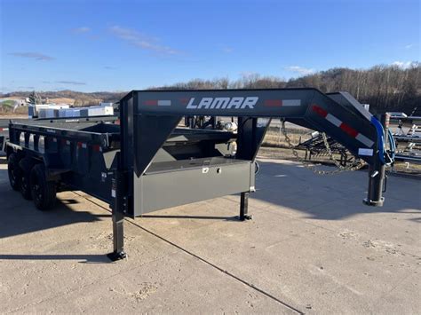 Lamar Trailers X Gooseneck Dump Trailer Load Trail Trailers