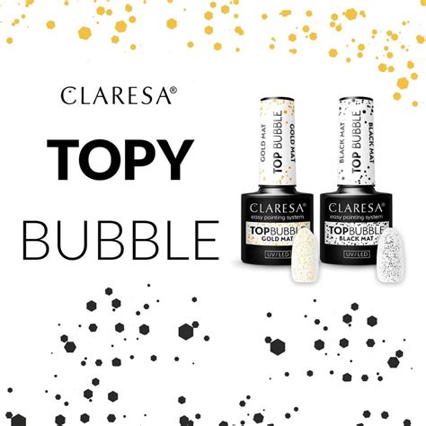 Claresa Top Bubble Black Mat No Wipe Matowy Top Bez Przemywania Z