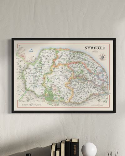 Norfolk With Districts Mini Map Thecartographicarts