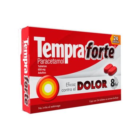 Tempra Forte 650 Mg Caja Con 24 Tabletas Farmacia Sanorim