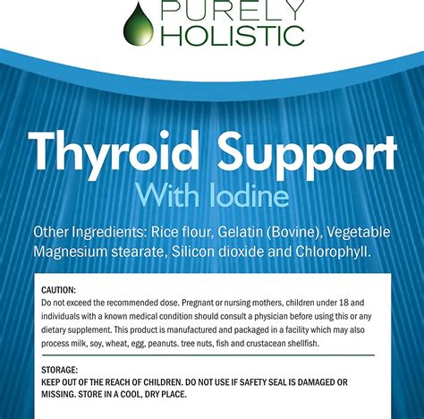 Thyroid Support Supplement 120 Capsules Energy And Metabolism Formula