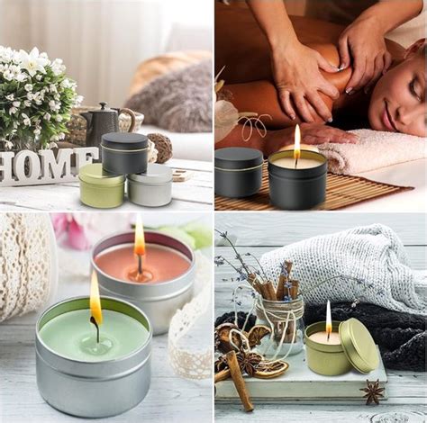 Kaars Tin Oz Stuks Kaars Containers Met Soja Pre Waxed Candle