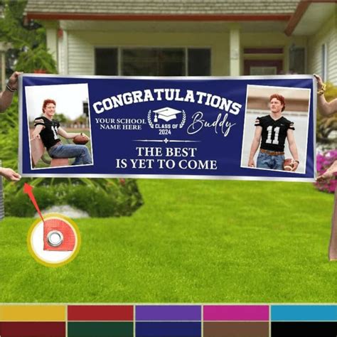 Congratulations Graduation Banner With 2 Pictures - Etsy