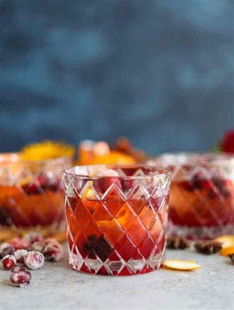 Spiced Cranberry Old Fashioned With Sugared Cranberries Recipe