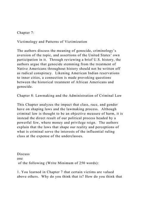 Chapter 7victimology And Patterns Of Victimizationthe Adocx