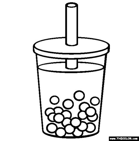 Bubble Tea Coloring Page Free Bubble Tea Online Coloring Bubble Tea