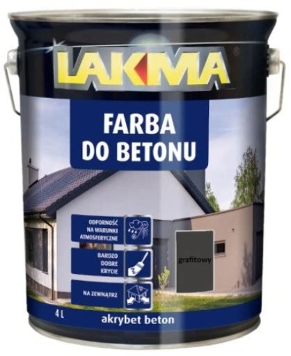 LAKMA AKRYBET BETON Farba Do Betonu Grafitowy 4L 011 10 001 0023