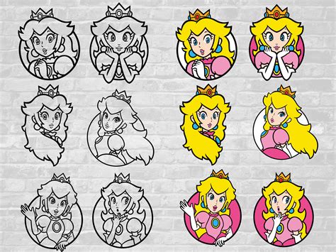 Princess Peach Svg Princess Svg Games Svg Super Mario Svg Etsy