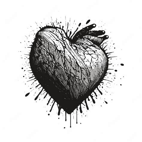 Premium Vector | Heart hand drawn heart icon sign - brush drawing ...