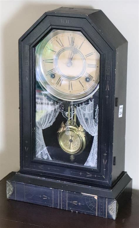 Bid Now Wm L Gilbert Mantel Clock Invalid Date Est