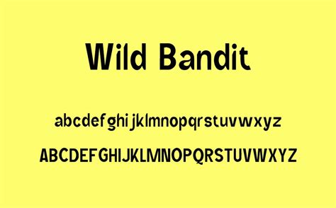 Wild Bandit Font Font Tr