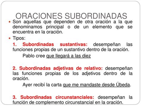 Oraciones Subordinadas O Coordinadas Ejercicios